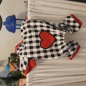 MDXs gingham dog romper